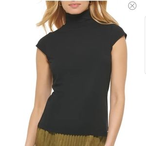 Banana Republic Black Cap Sleeve Blouse